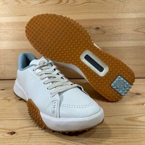 G/Fore Fore G4 G.112 Golf Shoe Mens 9.5 White Light Blue Gum Snow/Baja GMF000067
